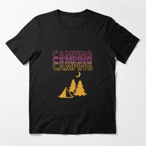 Camping 3 Word Essential T-Shirt Hoodie Unisex