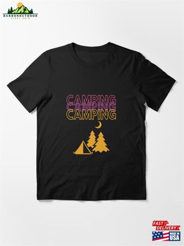 Camping 3 Word Essential T-Shirt Hoodie Unisex