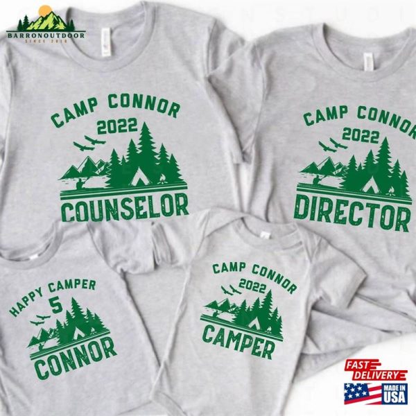 Camping Birthday Shirts For Family Friends Personalized Camp T-Shirt Sweatshirt