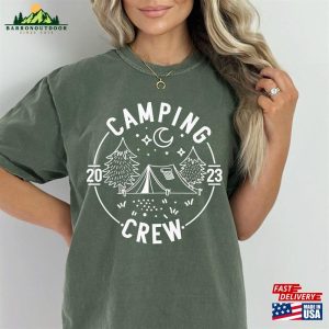 Camping Crew 2023 Comfort Colors Tee Matching Tops Camp Bachelorette Classic Unisex