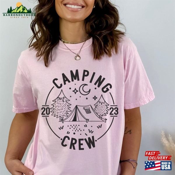 Camping Crew 2023 Comfort Colors Tee Matching Tops Camp Bachelorette Classic Unisex