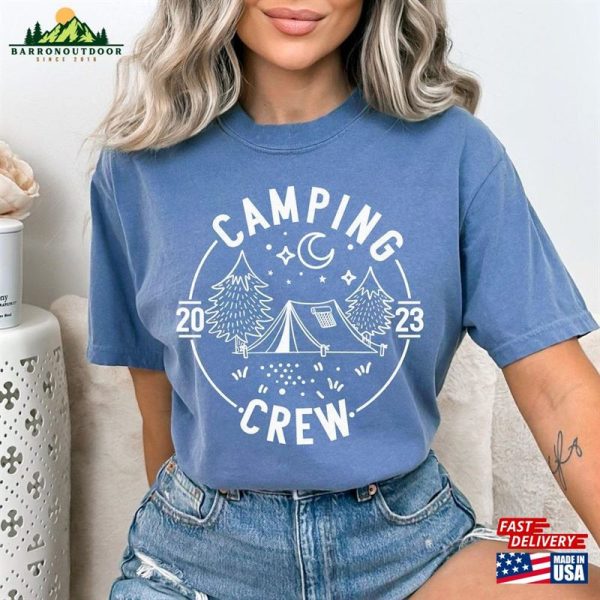 Camping Crew 2023 Comfort Colors Tee Matching Tops Camp Bachelorette Classic Unisex