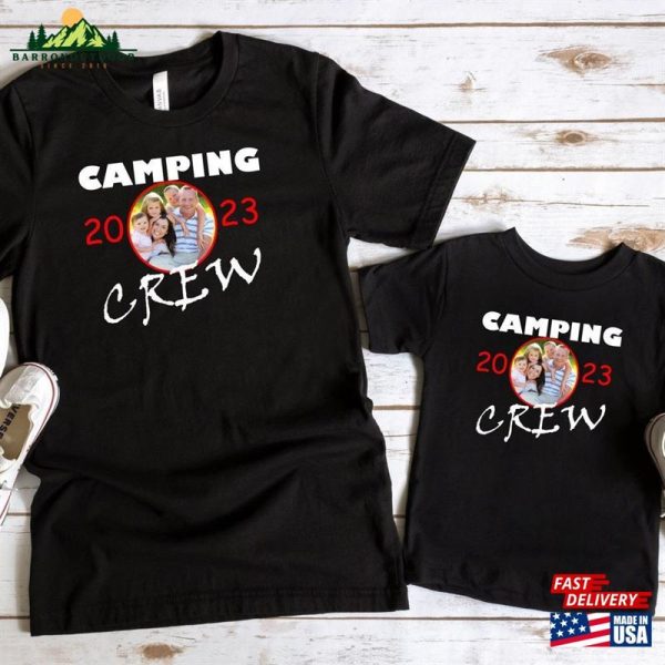 Camping Crew 2023 Custom Shirt With Photo Squad Family Shirts Sweatshirt T-Shirt