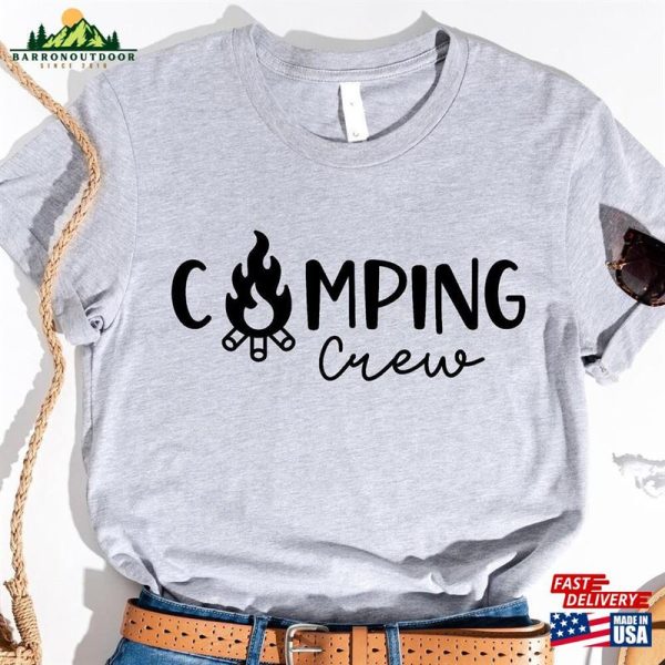 Camping Crew Shirt T-Shirt Gifts For Camper Hiking Family Apparel Sweatshirt