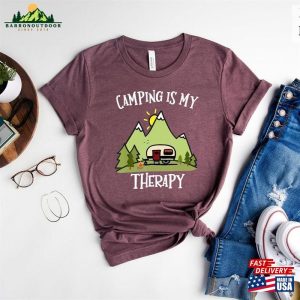 Camping Is My Therapy Shirt T Shirt Funny Hoodie Sweatshirt 3