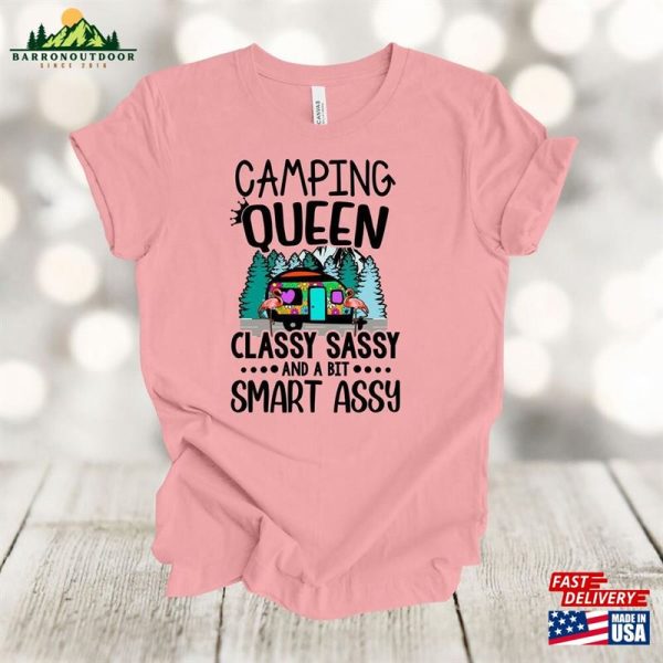 Camping Shirt Queen Flamingos Classic T-Shirt