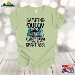 Camping Shirt Queen Flamingos Classic T Shirt 4