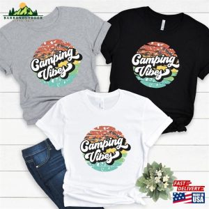 Camping Vibes T-Shirt Happy Camper Shirt Summer Vacation Tee Hoodie