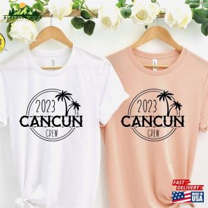 Cancun Crew 2023 Shirt Palm Tree Family Vacation Shirts T-Shirt Hoodie