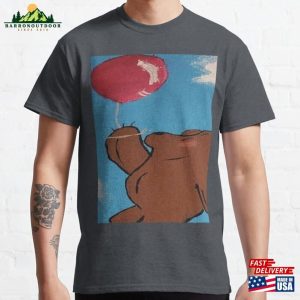 Cartoon Bear With Balloon Classic T-Shirt Unisex