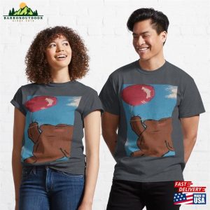 Cartoon Bear With Balloon Classic T-Shirt Unisex