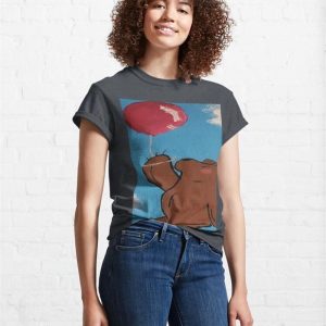 Cartoon Bear With Balloon Classic T Shirt Unisex 4