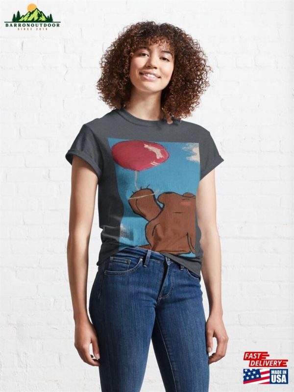 Cartoon Bear With Balloon Classic T-Shirt Unisex