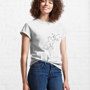 Cat Love Fist Bump Classic T Shirt Unisex 4