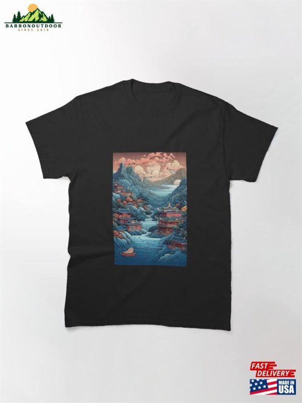 Chinese Landscape Paper Art Classic T-Shirt Sweatshirt