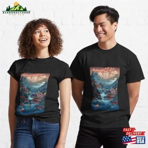 Chinese Landscape Paper Art Classic T Shirt Sweatshirt 3