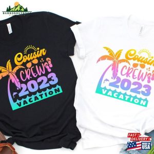 Colorful Cousin Crew 2023 Vacation Shirts Cruise Trip Shirt Women Tank Top Hoodie Classic