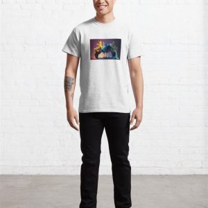 Colorful Graphic Art Ink Splatter Classic T Shirt Unisex 3