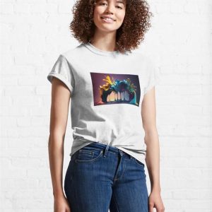 Colorful Graphic Art Ink Splatter Classic T Shirt Unisex 4