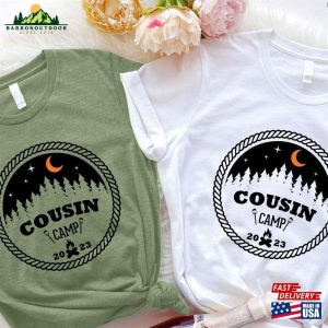 Cousin Camp 2023 T-Shirt Matching Camping Crew Shirt Family Reunion Tee Unisex