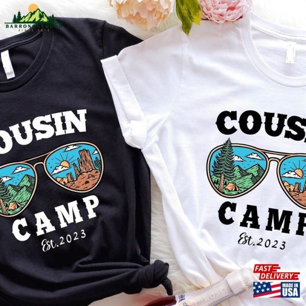 Cousin Camp Est 2023 Shirt Cousins Camping Crew Squad Tee Unisex Hoodie