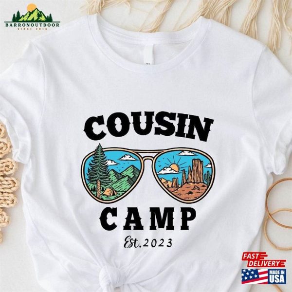 Cousin Camp Est 2023 Shirt Matching Camping Crew T-Shirt Family Reunion Outfits Sweatshirt Hoodie