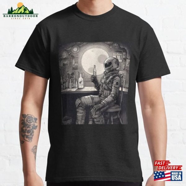 Cowboy Astronaut Inside A Saloon 1 Classic T-Shirt Sweatshirt