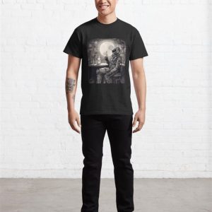 Cowboy Astronaut Inside A Saloon 1 Classic T Shirt Sweatshirt 3