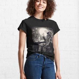 Cowboy Astronaut Inside A Saloon 1 Classic T Shirt Sweatshirt 4