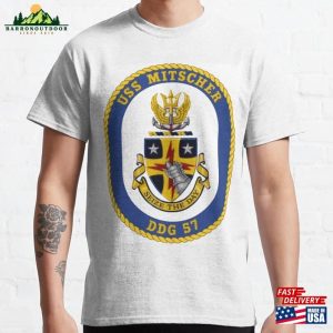 Crest Of Ddg 57 Uss Mitscher Classic T-Shirt Unisex