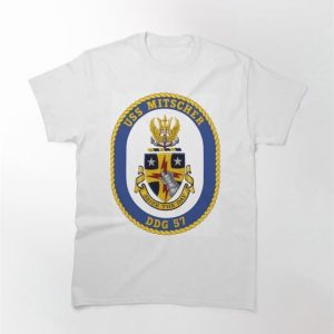 Crest Of Ddg 57 Uss Mitscher Classic T-Shirt Unisex