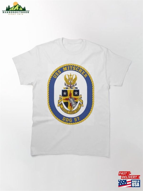 Crest Of Ddg 57 Uss Mitscher Classic T-Shirt Unisex