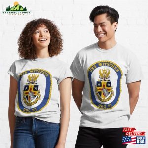 Crest Of Ddg 57 Uss Mitscher Classic T Shirt Unisex 3