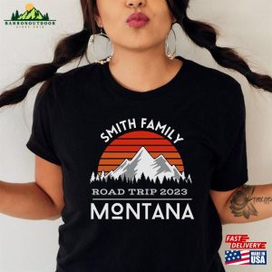 Custom 2023 Family Road Trip Shirts Rocky Mountain Montana Tee Matching Summer Vacation T Classic Sweatshirt 3