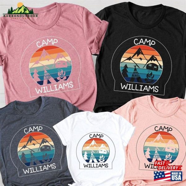 Custom Camp Shirt Camping Family Trip Personalized Name Camper Classic T-Shirt