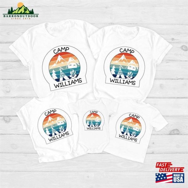 Custom Camp Shirt Camping Family Trip Personalized Name Camper Classic T-Shirt