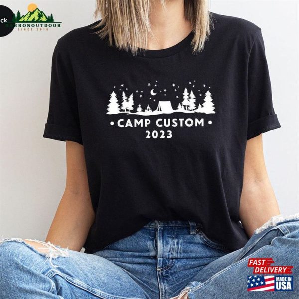 Custom Camp T-Shirt Customized Camping Gifts Matching Friends Outfits Sweatshirt