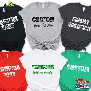 Custom Camping Alphabet Shirt 2023 Text Hoodie Sweatshirt