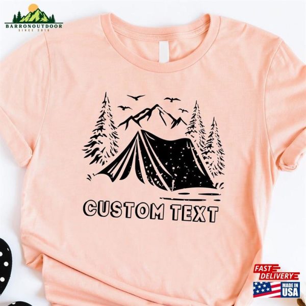 Custom Camping T-Shirt Customized Text Gift Your Here Sweatshirt Hoodie