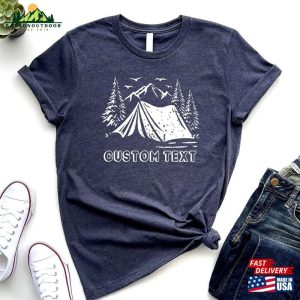 Custom Camping T-Shirt Customized Text Gift Your Here Sweatshirt Hoodie