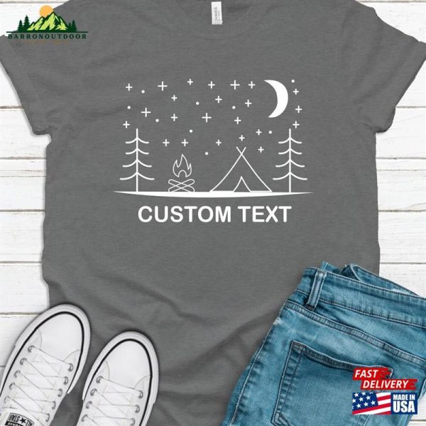 Custom Camping Tee Text Shirts Your Camp Classic Unisex