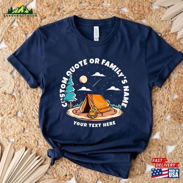 Custom Family Camping 2023 Shirt Personalized Name Camp T-Shirt Unisex