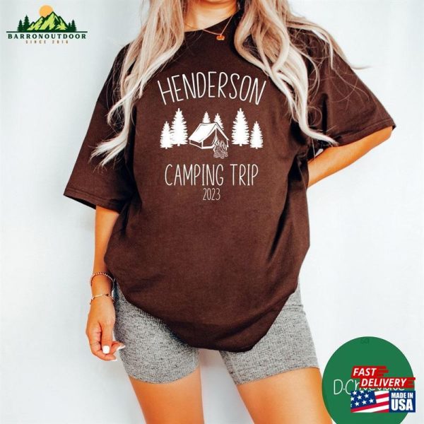 Custom Family Hiking Shirts Campfire Tshirt Camping Crew Apparel Hoodie T-Shirt