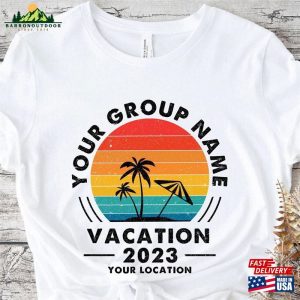 Custom Family Vacation 2023 T-Shirt Personalized Group Name Camp Classic Unisex