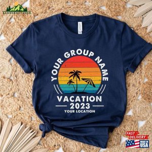 Custom Family Vacation 2023 T-Shirt Personalized Group Name Camp Classic Unisex