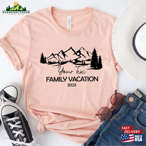 Custom Family Vacation Shirts Personalized Matching Shirt Hideaway Mountain Unisex Hoodie