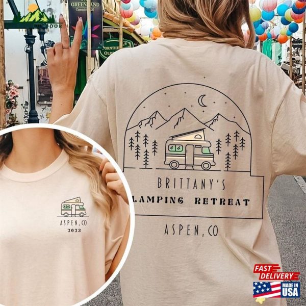 Custom Glamping Shirt Road Trip Camping Bachelorette Shirts Cabin Girls Trendy Oversized Br117cvcc Hoodie Sweatshirt