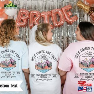 Custom Text Camping Matching Group Shirt Forest Outdoorsy Bachelorette Weekend Tees Boho Arizona Girls Trip T Shirt Sweatshirt 3