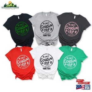 Custom Warning Cousin Trip 2023 In Progress Shirts Women Vacation Tank Top Travel Classic Unisex 3