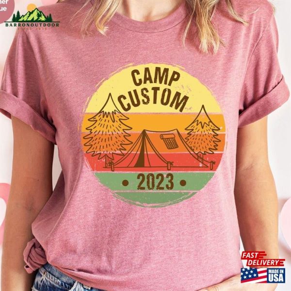 Customized Camper T-Shirt Matching 2023 Camp Gift Custom Camping Graphic Tees Hoodie Sweatshirt